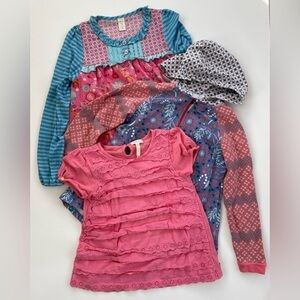 Matilda Jane Girl's Pink Playful Tops LOT of THREE Size 10-14